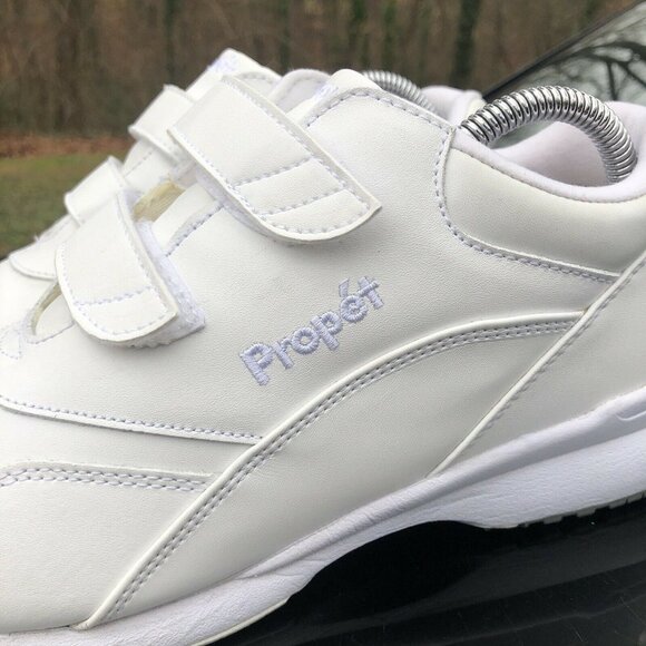 Propet WA2093 Double Strap Tour Walker Shoes White Leather‎ WOMENS Size 9 D(W) - Picture 3 of 11